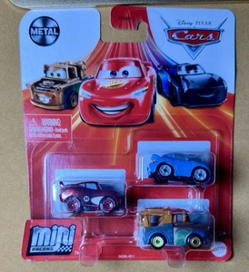 NEU 2019 Disney Cars Mini Racers 3er Pack Lightning Mcqueen-Sally-Mater Gkg65 - Bild 1 von 6