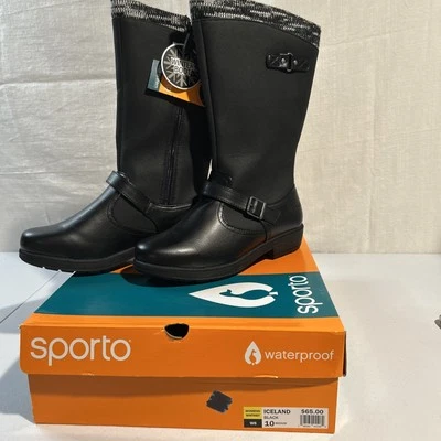 Nuevo Sporto Impermeable Islandia Botas Negro 10 Mediano Mujer’s Foto 1 de 4