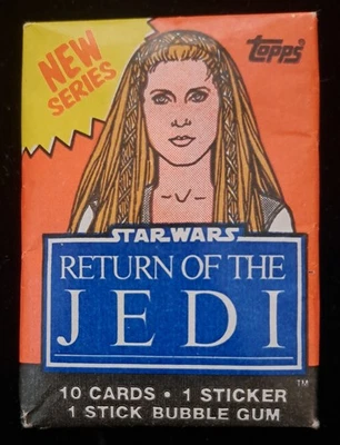 1983 RED Star Wars Return of the Jedi Wax Pack Sealed  Topps Vintage  - Image 1 of 4