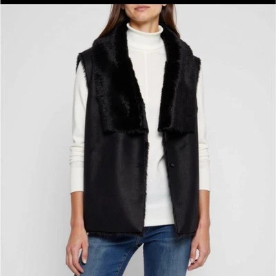 Chaleco Design History Negro Imitación Gamuza y Piel Talla M Foto 1 de 4