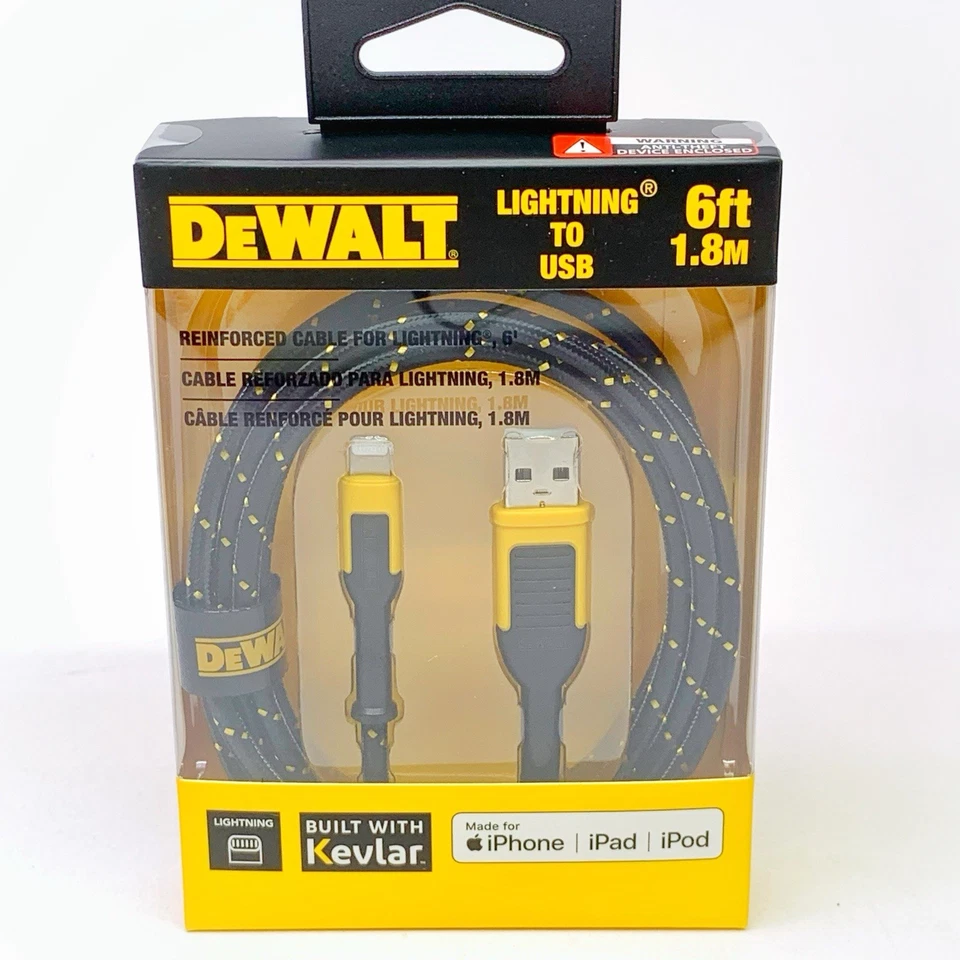 DEWALT Dxma1311325 USB Charging Cable for iPhone iPad 6ft