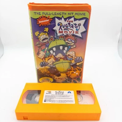 The Rugrats Movie (1999 VHS Orange) Clamshell Nickelodeon VHS - Image 1 of 4