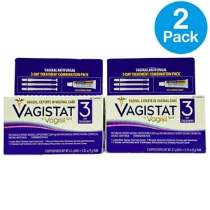 Vagistat 3 Day Treatment Antifungal Combo (2 Pack) EXP 03/26 New - Picture 1 of 3