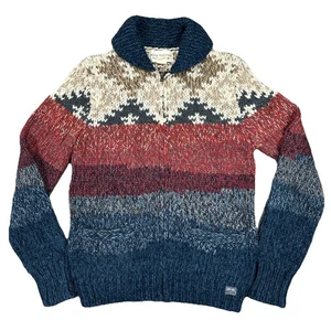 VINTAGE Ralph Lauren Denim & Supply Scialle Cardigan Maglione Maglia Riempimento Zip Piccolo - Foto 1 di 7