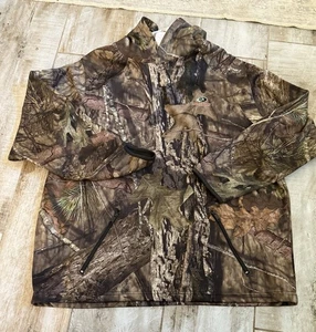 Mossy Oak Hoodie Mens 2XL Camo Hunting Fishing Outdoors Sweater- Zip Pockets- FS - Imagen 1 de 5