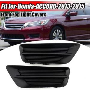 Left+Right Side Fog Light Cover Fit For 2013-2015 Honda Accord Sedan Black USA . - Picture 1 of 12