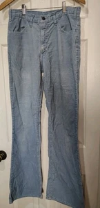 Vintage Levi's 1960s Corduroy Pants Men 31x34 Light Blue Bootcut Flared USA - Picture 1 of 9