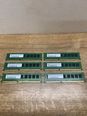 (6) RAM Micron 1GB MT9JSF12872AZ-1G1D1 PC3-8500E 1GB DDR3 240-pin ECC Memory - Image 1 of 4