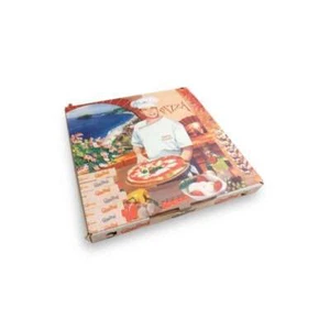 SCATOLA PIZZA 36,50 X 36,50 CON COPERCHIO DISEGNO COLORATO PZ.100 KIT 1 UNITA' - Foto 1 di 1