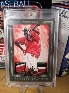 2015 Diamond Kings DK Materials Emerald Patch Aroldis Chapman 5/5 - Picture 1 of 2