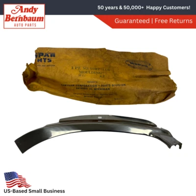 1957-1959 Desoto Lower Right Outside Windshield Finish Molding 1697116 NOS. - Image 1 of 4
