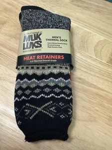 Muk Luks® Men's Warm HEAT RETAINERS THERMAL Socks 3.0 TOG 2 pk LARGE 10-13 - Foto 1 di 4