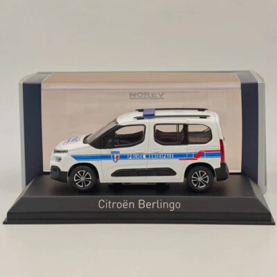 Norev 1/43 Citroen Berlingo White Police Municipale Diecast Model Car Collection - Photo 1/4