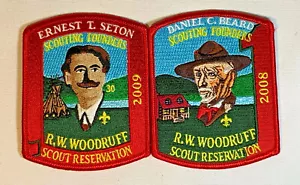 Lotto BSA R.W. Toppe tascabili Woodruff Scout Reservation 2008 e 2009 senza passante - Foto 1 di 2
