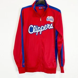NBA Majestic Los Angeles Clippers Men's Size MT Full Zip Warm Up Jacket Basketba - Picture 1 of 7