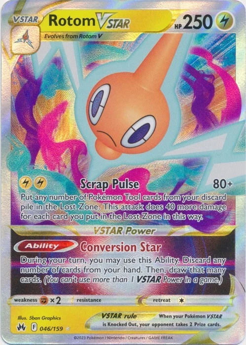 Rotom VSTAR 046/159 Ultra Rare Crown Zenith Pokemon TCG - Image 1 of 1