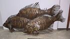 Vintage welded metal art fish sculpture 37x17 in Fish Brutalist Metal Art 12 Lbs