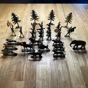 vintage painted lead toy soldier music band on bases 30 pieces, comes as a set. - Picture 1 of 14