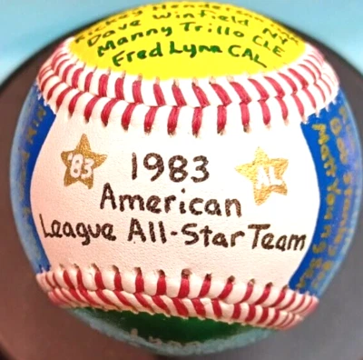 BÉISBOL PINTADO A MANO 1983 LIGA AMERICANA EQUIPO ALL-STAR BRETT RIPKEN CAREW + Foto 1 de 4