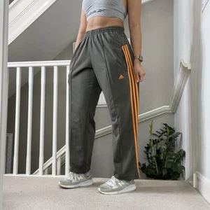 Adidas Oversized Tracksuit Bottom Size S Unisex Softshell Streetwear Brown - Picture 1 of 5