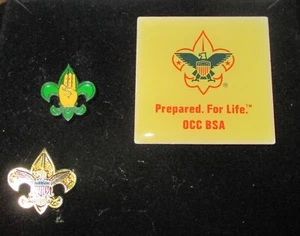 BSA OCC Boy Scouts of America Lapel Hat Pins (X3) SHIELD, HONOR, PREPARED - Picture 1 of 2