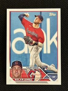 Tarjeta de novato de béisbol 2023 Topps Nolan Jones Cleveland Guardians MLB # 129 - Imagen 1 de 4