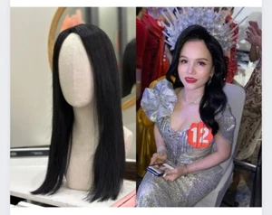 Lavia, Natural Black wig 20 inches (50cm), 200% density - Picture 1 of 5