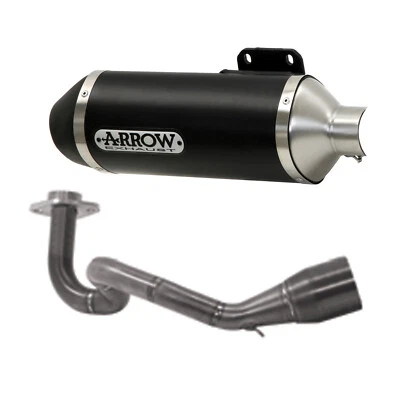 ESCAPE COMPLETO ARROW PARA PIAGGIO VESPA GTS 125 IE 2017 > 2018 URBAN ALU DARK - Imagen 1 de 3