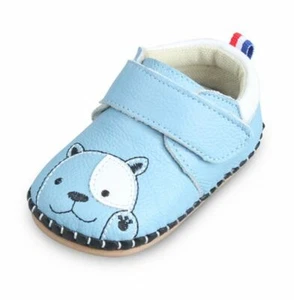 Zapatos para correr bebé niño 21 ~PIEL REAL~ Sandalias oso azul zapatillas zapatos - Imagen 1 de 3
