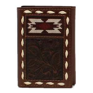 Nocona® Southwestern braune Herren-Geldbörse mit Dreifachfaltung und Buck-Schnürung N500039002 - Bild 1 von 1