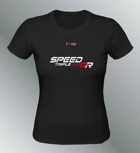 T-Shirt Personalisierte Speed Triple 1200 RR S M L XL Damen Motorrad - Picture 1 of 4
