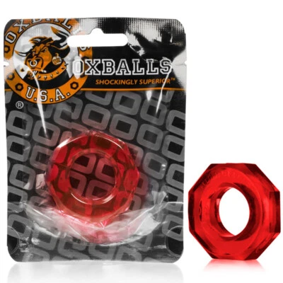 Oxballs Humpballs Cock Ring RED - Stretchy Durable Penis Ring Enhancer - Image 1 of 4