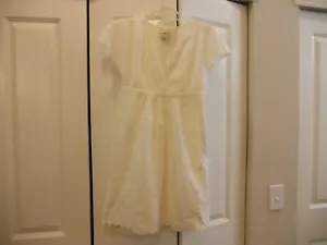 NUEVO CON ETIQUETAS VESTIDO CON OJALES BORDADO DENIM & SUPPLY RALPH LAUREN 2 PIEZAS MARFIL TALLA 0 - Imagen 1 de 8