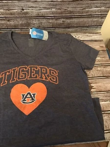 AUBURN TIGERS V T-SHIRT DAMEN MEDIUM NEU MIT ETIKETT WAR EAGLE COLLEGE KLEIDUNG ALT MARINEBLAU - Bild 1 von 6