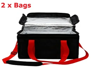 2x Bolsa grande de alta resistencia para entrega de alimentos calientes Kebab papas fritas de pescado indio chino - Imagen 1 de 11