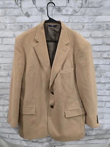 Brooks Brothers 346 Sport Coat Mens 46R Tan 100% Camel Hair Flaw - Picture 1 of 22