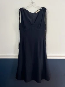 Valentino dunkelblaues Kleid ärmellos Babydoll Y2K Midi Old Money Y2K reif 6 - Bild 1 von 9