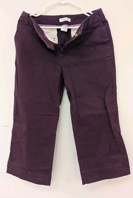 Pantalones capri chinos de algodón rojo talla 6 MERONA para mujer calce ajustado tiro bajo cortos Foto 1 de 4