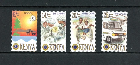 Q255   Kenya  1996   Lion's Club   4v.   MNH Cover