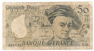 1988 French Francs Bank Note ..Banque de France ~ Maurice Quentin De La Tour - Picture 1 of 2