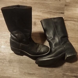 Botas cortas Frye Campus de colección para mujer 8,5 para hombre 7,5 negras punta cuadrada - Imagen 1 de 10