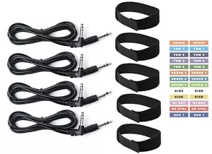 4 Cable Connection Kit for eDRUMin 4 MIDI Drum Trigger Interface - Picture 1 of 4