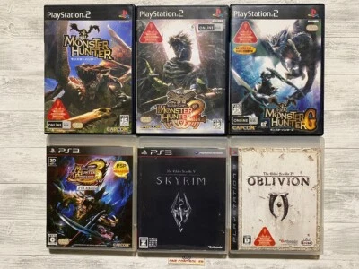 SONY PS2 3 Monster Hunter 1  2 & G & Portable 3rd HD & Skyrim & Oblivion set - Image 1 of 4