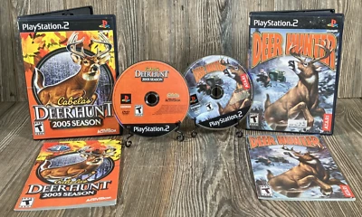 Cabela's Deer Hunt 2005/ Deer Hunter PlayStation 2 Lot Black Label, Manuals CIB - Image 1 of 4