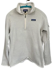 Patagonia Better Maglione 1/4 Zip Pullover Felpa (Donna L) Bianco Ostrica? - Foto 1 di 7
