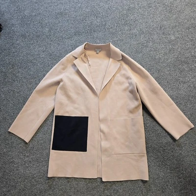 Suéter COS Mujer Talla Pequeña Beige Cárdigan Elástico Bolsillos Cápsula Minimalista Foto 1 de 4