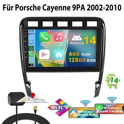 Für Porsche Cayenne 9PA 2002-2010 6+128GB Android 14 Autoradio CarPlay GPS Navi - Bild 1 von 4