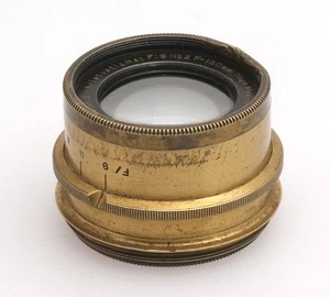 Objetivo Latón Hugo Meyer & Co Görlitz Gran Angular Aristostigmat 9/180 mm No.2 - Imagen 1 de 5