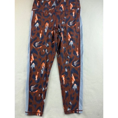 Aerie Women's XL Leggings Activewear  Abstract Animal Print Blue Side Panels - Image 1 of 4