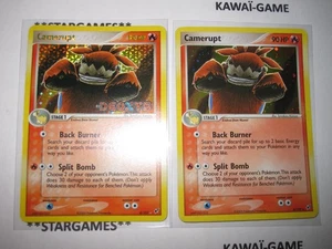 POKEMON EX DEOXYS CAMERUPT 4/107 REVERSE + RARE HOLOFOIL DUAL OFFER (2 CARDS) - Imagen 1 de 14